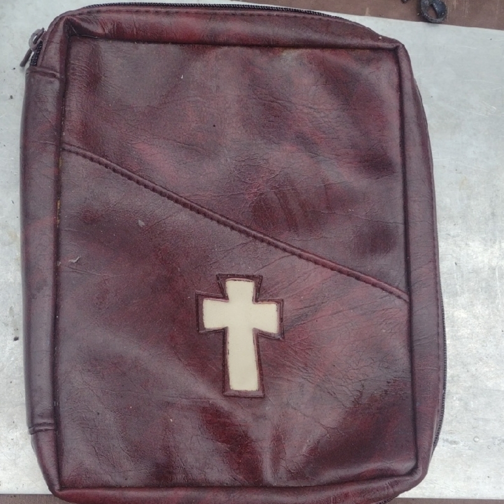 Men's Brown Leather Book Bag